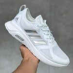 خرید کفش آدیداس کلود فوم سفید طوسی Adidas Cloudfoam