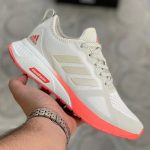 کتانی آدیداس کلود فوم سفید نارنجی Adidas Cloudfoam