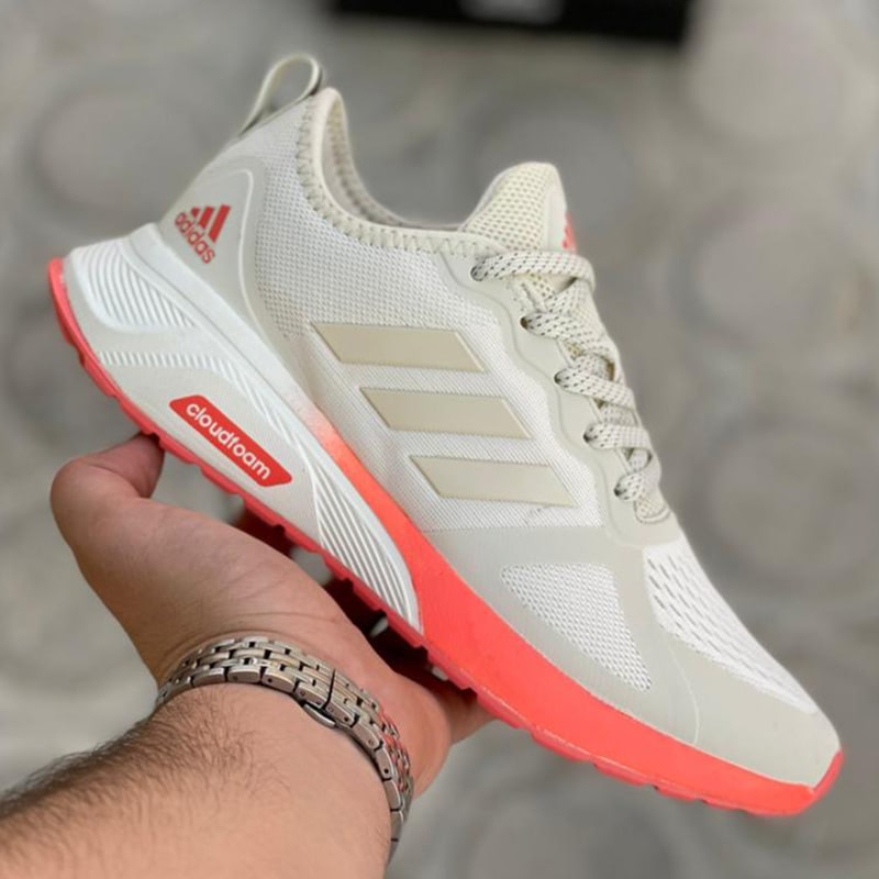 کتانی آدیداس کلود فوم سفید نارنجی Adidas Cloudfoam کتانی آدیداس کلود فوم سفید نارنجی Adidas Cloudfoam