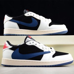 کفش جردن وان تراویس اسکات آبی Travis Scott x Air Jordan 1 Low