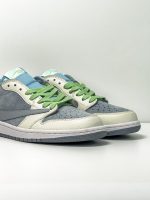 ایر جردن وان لو تراویس اسکات ابی سفید Air Jordan 1 Low Travis Scott White Blue