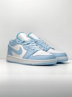 ایرجردن 1 لو سفید ابی یخی Air Jordan 1 Low White Ice Blue